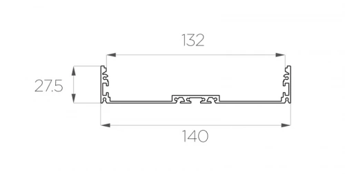 Профиль накладной алюминиевый LC-LP-27140-2 Anod