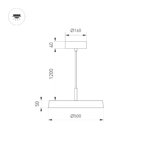 Светильник SP-ELEGANT-R500-37W Day4000 (WH, 120 deg, 230V) (Arlight, IP20 Металл, 3 года)