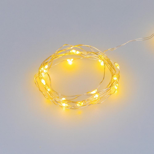 Светодиодная гирлянда ARD-DEW-HOME-2000-CLEAR-20LED-STD Yellow (3V, Battery Pack) (Ardecoled, IP20)