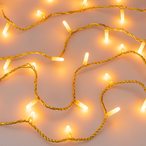 Светодиодная гирлянда ARD-STRING-CLASSIC-10000-YELLOW-100LED-MILK-STD Yellow (230V, 7W) (Ardecoled, IP65)