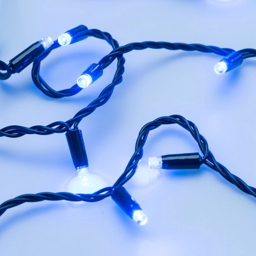 Светодиодная гирлянда ARD-STRING-CLASSIC-10000-BLACK-100LED-STD BLUE (230V, 7W) (Ardecoled, IP65)