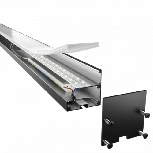 Line Alum Basic 980x50x50 40Вт 4000К Опал Черный