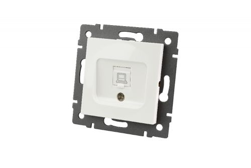 Механизм компьютерной розетки SCT-MPC1-PL-WH-V (RJ-45, CAT6) (Arlight, -)