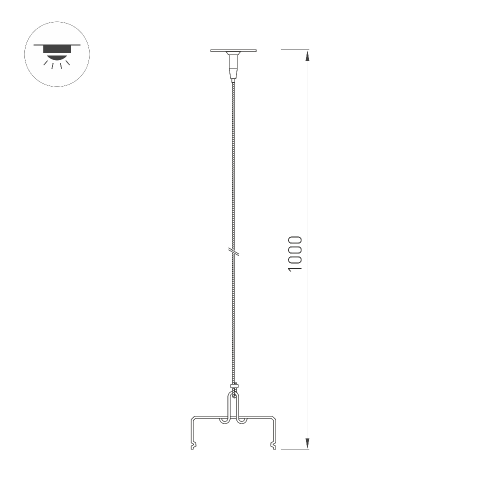 Подвес ALT-TUBULAR-HANG-L1000 (SL) (Arlight, -)