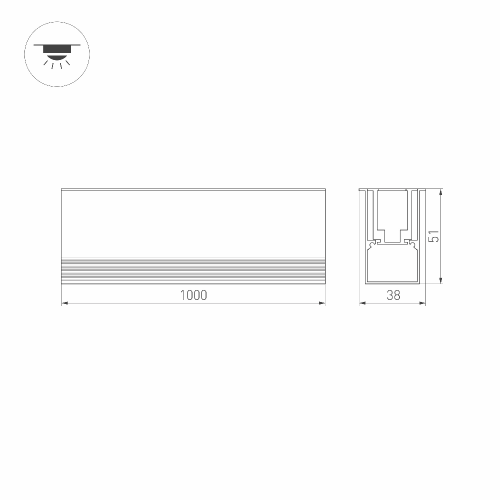 Светильник ART-LUMILINE-3351-1000-24W Warm3000 (SL, 120 deg, 24V) (Arlight, IP67 Металл, 3 года)