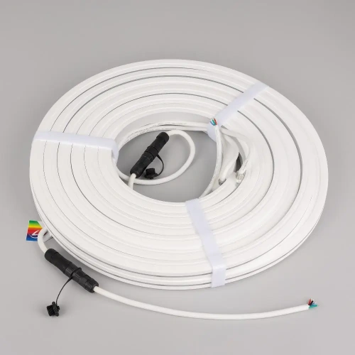 Лента герметичная MOONLIGHT-PRO-TOP-X360-16x16mm 24V RGB (12 W/m, IP67, 10m, wire x2) (Arlight, Вывод боковой, 5 лет)