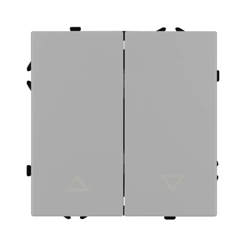 ARL NOBE Выключатель управления шторами 2 кл софт-тач никель SWT-MKR2-SFPL-IS (250V, 10A) (Arlight, -)