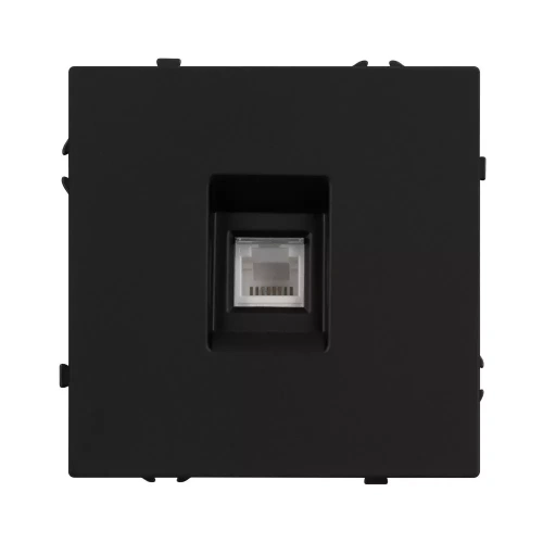 Механизм телефонной розетки SCT-NOBE-MTL1-SFPL-BK (RJ-11, 4C) (Arlight, Черный оникс)