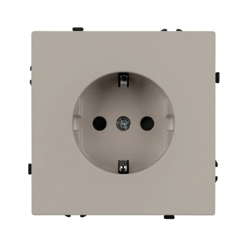 ARL NOBE Розетка зк со шторками софт-тач кашемир SCT-MEU-SFPL-CA (250V, 16A) (Arlight, -)
