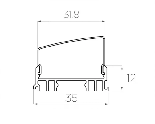 Профиль алюминиевый LC-LSS-1236-2 Anod