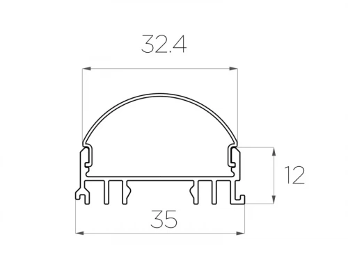 Профиль алюминиевый LC-LSS-1236-2 Anod