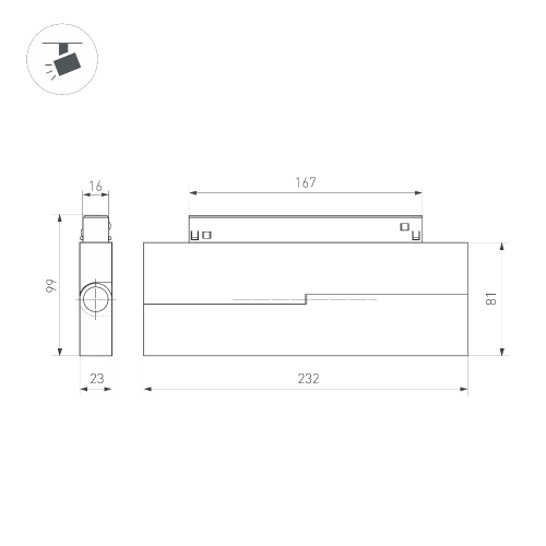 Светильник MAG-ORIENT-FLAT-FOLD-S230-12W Warm2700 (BK, 80 deg, 48V) (Arlight, IP20 Металл, 5 лет)