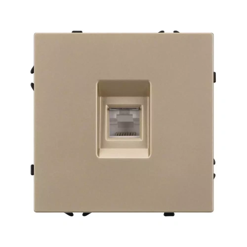 Механизм телефонной розетки SCT-NOBE-MTL1-SFPL-GD (RJ-11, 4C) (Arlight, Золотой песок)