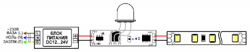 ИК-выключатель SR-IRIS-IRH (12-24V, 1x5A, 40x11mm) (Arlight, Открытый)