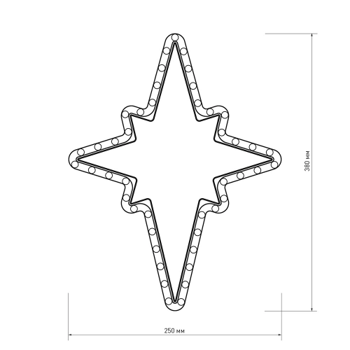 Фигура ARD-STAR-M3-380x250-36LED Warm (230V, 2.5W) (Ardecoled, IP65)