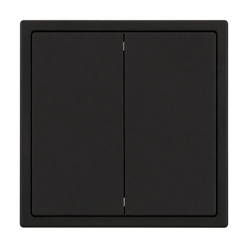 Механизм выключателя двухклавишный перекрёстный SWT-NOBE-MKX2-SFPL-BK (230V, 10A) (Arlight, Черный оникс)
