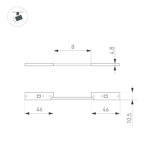 Коннектор гибкий MAG-MICROCOSM-CON-FLEX-POWER (BK) (Arlight, IP20 Пластик, 3 года)