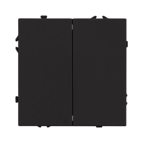 ARL NOBE Выключатель 2 кл софт-тач черный оникс SWT-MK02-SFPL-BK (250V, 10A) (Arlight, -)