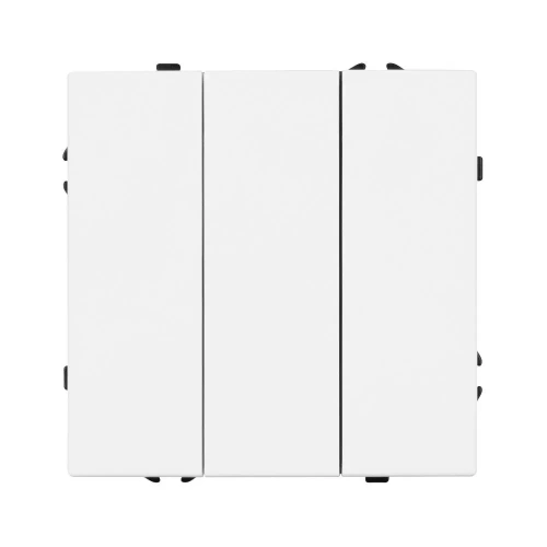 Механизм выключателя трехклавишный непроходной SWT-NOBE-MK03-SFPL-WH (230V, 10A) (Arlight, Белый кварц)