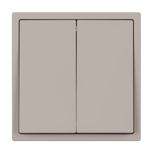 Механизм выключателя двухклавишный перекрёстный SWT-NOBE-MKX2-SFPL-CA (230V, 10A) (Arlight, Кашемир)