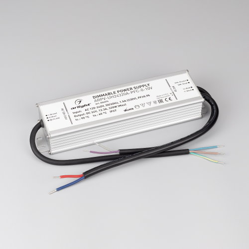 Блок питания ARPV-UH24320A-PFC-0-10V (24V, 13.3A, 320W) (Arlight, IP67 Металл, 7 лет)