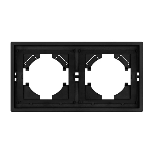 Рамка пластиковая FRM-TENDO-SFPL-2-BK (Arlight, Матовый черный)