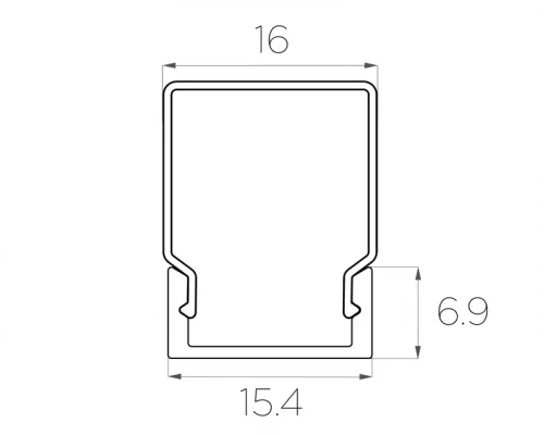Профиль накладной алюминиевый анодированный цвет коньяк LC-LP-0716-2