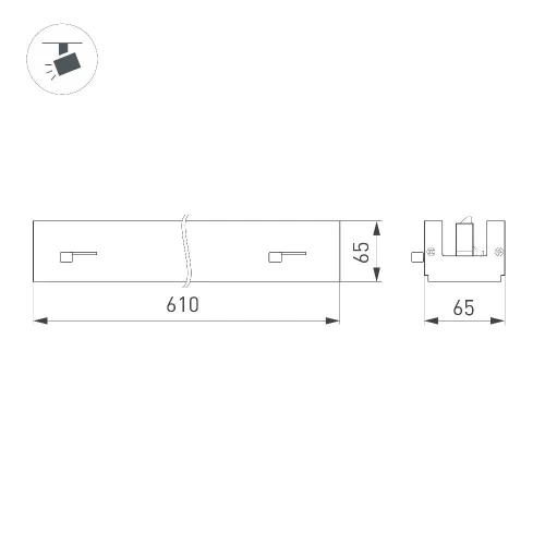 Светильник LGD-LUNGO-4TR-L600-20W-30W Day4000 (Белый, двойной асимметричный 2х20 deg, 230V) (Arlight, IP20 Металл, 5 лет)