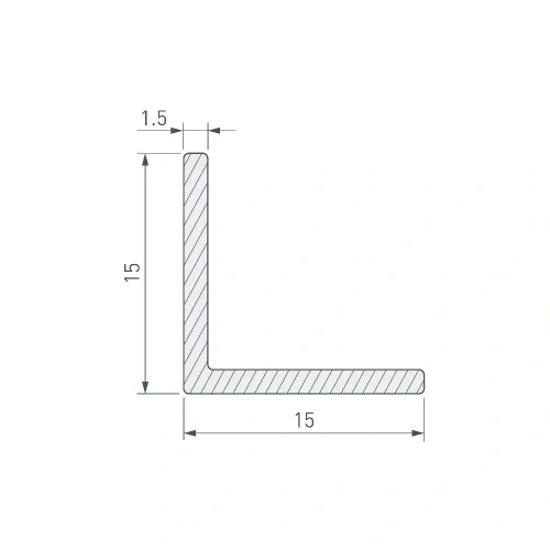 Уголок ARH-W15x15x1,5-3000 BLACK (Arlight, Алюминий)