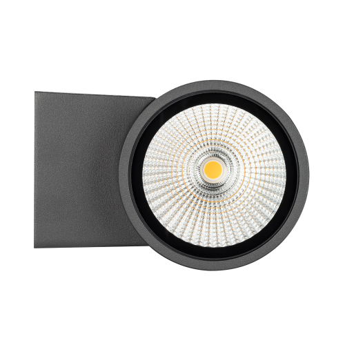 Светильник LGD-FORMA-WALL-R90-12W Warm3000 (GR, 44 deg, 230V) (Arlight, IP54 Металл, 3 года)