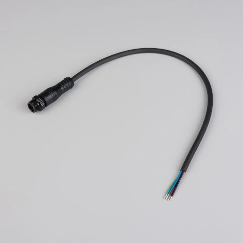 Коннектор питания ARL-WAVE-1010-RGB-CON-POWER-MALE-BLK (Arlight, IP67 Пластик, 3 года)