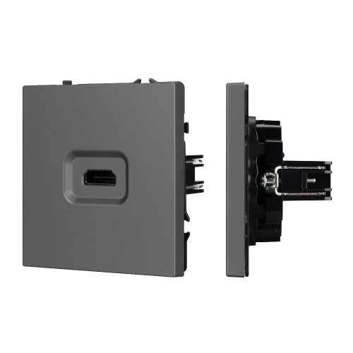 ARL NOBE Розетка HDMI софт-тач серый базальт SCT-MHD1-SFPL-GR (Arlight, -)