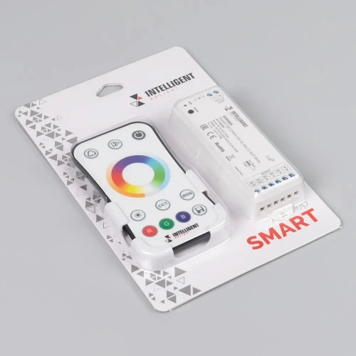 INTELLIGENT ARLIGHT Диммер SMART-SET-PWM-105-52-MULTI-SUF White (12-24V, 5x3A, ПДУ RING 10кн, 2.4G) (IARL, Контроллер)