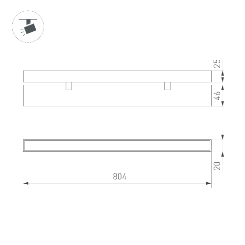 Светильник MAG-FLAT-FOLD-25-S804-24W Warm3000 (BK, 100 deg, 24V) (Arlight, IP20 Металл, 3 года)