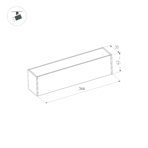 Светильник MAG-DARK-45-L400-12W Warm3000 (BK, 20 deg, 24V) (Arlight, IP20 Металл, 3 года)