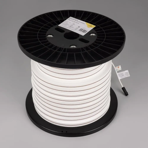 Лента герметичная MOONLIGHT-PRO-TOP-X320-20x20mm 48V White6000 (10 W/m, IP67, 30m, wire x2) (Arlight, Вывод боковой, 7 лет)