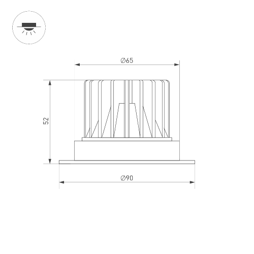 Светильник MS-ATLAS-TRIMLESS-R50-6W Day4000 (WH, 40deg, 230V) (Arlight, IP20 Металл, 5 лет)