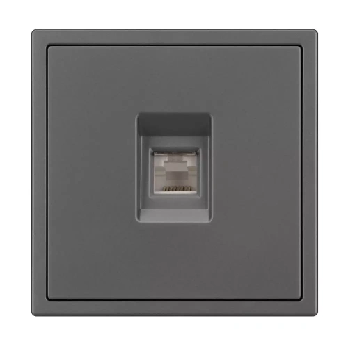 Механизм телефонной розетки SCT-NOBE-MTL1-SFPL-GR (RJ-11, 4C) (Arlight, Серый базальт)