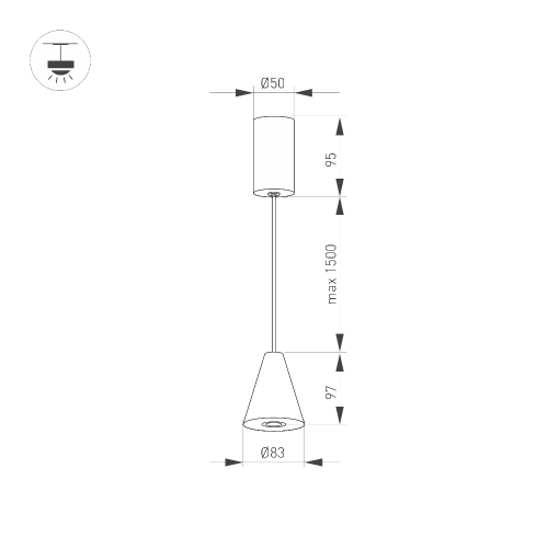 Светильник SP-ELEMENTA-CONE-R83-9W Day4000 (WH, 39 deg, 230V) (Arlight, IP40 Металл, 3 года)