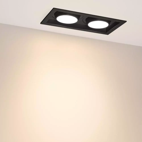 Светильник MS-VORTEX-BUILT-S250x140-2x30W Warm3000 (BK-BK, 50 deg, 230V) (Arlight, IP20 Металл, 5 лет)