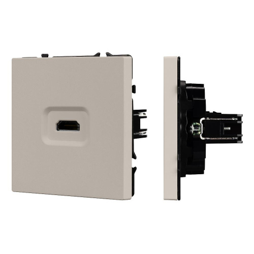 Механизм HDMI розетки SCT-NOBE-MHD1-SFPL-CA (Arlight, Кашемир)