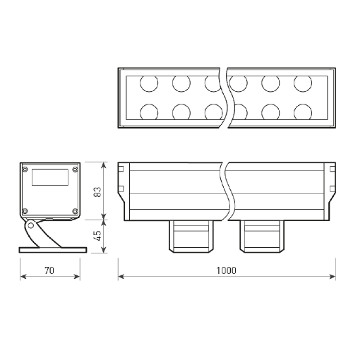 Светодиодный прожектор AR-LINE-1000XL-54W-230V White (Grey, 30 deg) (Arlight, Закрытый)