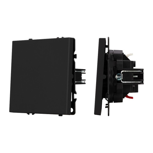 ARL NOBE Выключатель проходной 1 кл софт-тач черный оникс SWT-MKP1-SFPL-BK (250V, 10A) (Arlight, -)