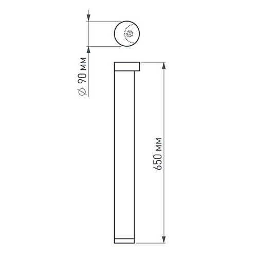 Светильник LGD-Path-Round90-H650B-7W Warm White (Arlight, IP54 Металл, 3 года)