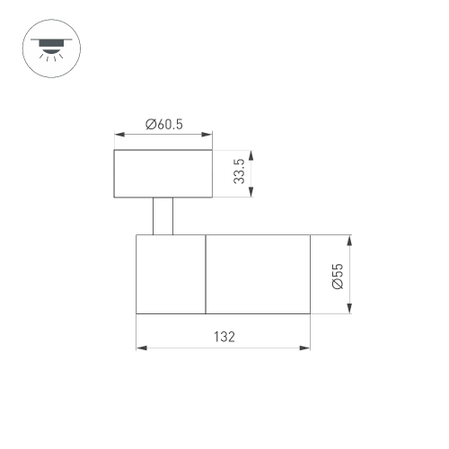 Светильник SP-ARTEMIS-SURFACE-FLAP-R55-12W Warm3000 (BK, 8-80 deg, 230V) (Arlight, IP20 Металл, 5 лет)