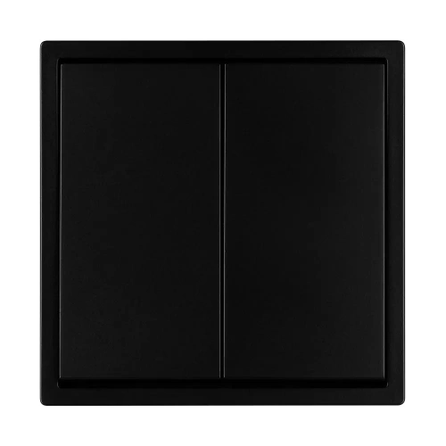 Механизм выключателя двухклавишный проходной SWT-TENDO-MKP2-PL-BK (230V, 10A) (Arlight, Черный)