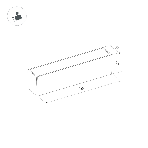 Светильник MAG-DARK-45-L200-6W Warm3000 (BK, 20 deg, 24V) (Arlight, IP20 Металл, 3 года)