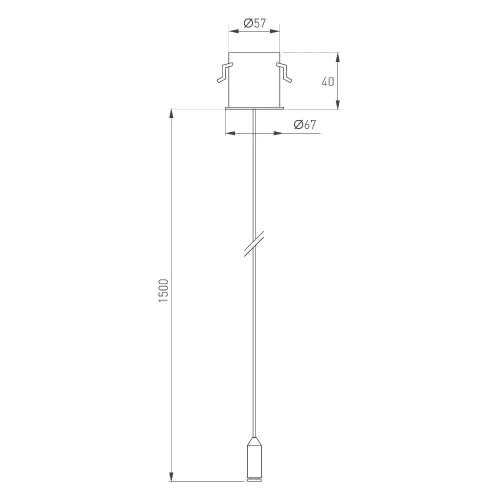Потолочная чаша MAG-ORIENT-CANOPY-BUILT-L1500 (BK) (Arlight, Металл)