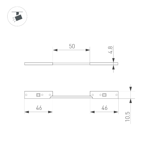 Коннектор гибкий MAG-MICROCOSM-CON-FLEX-LONG-POWER (BK) (Arlight, IP20 Пластик)