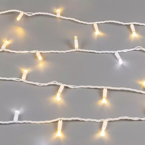 Светодиодная гирлянда ARD-STRING-PRO-10000-WHITE-100LED-FLASH WARM (230V, 7W) (Ardecoled, IP65, 2 года)